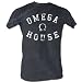 Animal House Classic Comedy Movie Delta House - Omega House Adult Charcoal T-shirt Image