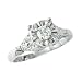 14K White Gold Antique Diamond Engagement Ring