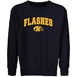 Kent State Golden Flashes Youth Navy Blue Logo Arch Crew Neck Fleece Sweatshirt