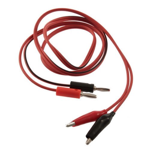 Alligator Test Lead Clip To Banana Plug Probe Cable 1M