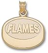 Calgary "Flames" Puck Charm/Pendant -14K/10K, Stainless Steel or Gold Plated