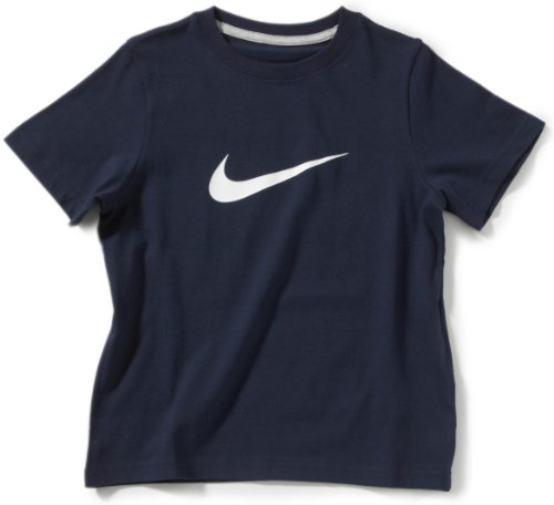 NIKE Jungen T-Shirt Big Swoosh Crw, obsidian, XL, 404481