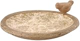 Esschert Design USA Ceramic Birdbath-Green/White