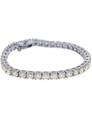 14k White Gold 10.50 Carat Round Diamond Tennis Bracelet