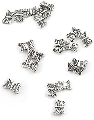 20 pcs Jewelry Making Charms Antique Ancient Silver Tone Findings Jewellery Charme Bulk Wholesale Supplies Supply 06704 Butterfly Loose Beads