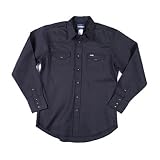 Wrangler&reg; Solid Black Twill Work Shirt by Wrangler