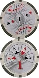 1000 Clay Composite Poker Chips with 2 Different Pattern, 7 Different Demominations and Gaming Accessories (Case Not Included).