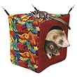 Super Pet Super Sleeper Comf-E-Cube Fleece-Lined Critter Hideout (10 Inch L x 10 Inch W x 10 Inch H)