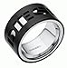 Diesel - DX0020040 - Bague Homme - Acier Noir - Logo Ajouré Diesel