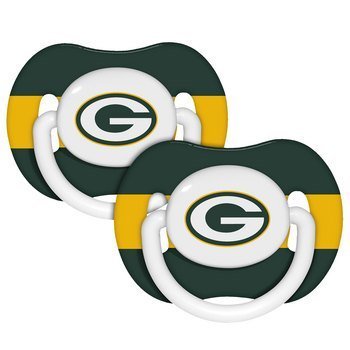 NFL Pacifiers 2 Pack Safe BPA Free (Green Bay Packers)