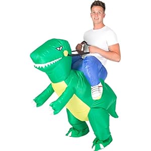 Bodysocks - Inflatable Dinosaur T-REX Adult Fancy Dress Costume