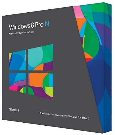 Windows 8 Pro, Upgrade Edition, N Version [upgrade from Windows XP, Windows Vista, Windows 7] (PC)