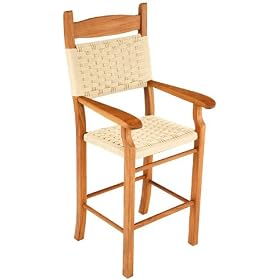 Hatteras Outdoors Barstool with Arms Oatmeal