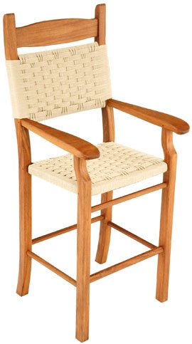 Hatteras Outdoors Barstool with Arms Oatmeal Hatteras Outdoors Barstool with Arms Oatmeal