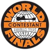 Signpast Reproduction Vintage Sign, WORLD FINALS AMARILLO 25.5 Round Steel Sign (00170)