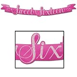 Glittered Sweet Sixteen Streamer