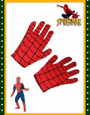  Spiderman Spider-Man Childs Costume Accessory Gloves