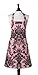 Jessie Steele Chef's Bib Apron, Pink & Black Damask