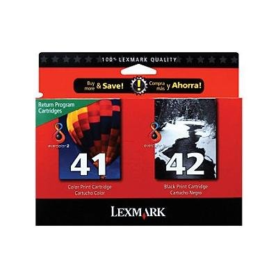 Genuine Original Lexmark No. 41 42 Ink Ctg Cmyk Combo Pack 18Y0238