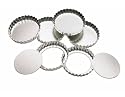 Kitchen Craft Tart Tins /Flan Tin, Loose Base Set of 6, 10cm