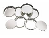 Kitchen Craft Loose-Bottom Tart Tins 10cm- set of six