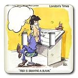 Londons Times Funny Music Cartoons - Drawing A Blank - Light Switch Covers - double toggle switch