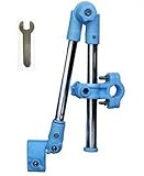 両手 が 使える ベビーカー 自転車 車椅子 バギー 傘 日傘 スタンド 工具付き Ｖ型 (青)