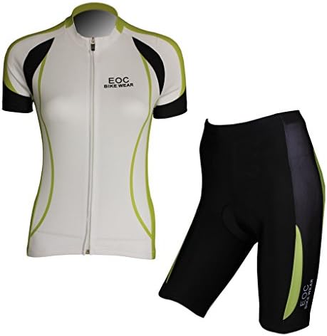 Kukaze Women's Comfortable Short Sleeve Cycling Jersey+Padded Shorts Bicycle Kits