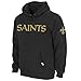 NFL New Orleans Saints Classic Heavyweight Hood II Adult Long Sleeved Hooded Fleece Pullover, Black, Medium