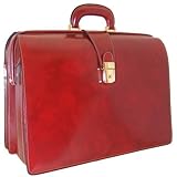 IMAGE OF Pratesi Men's Leather Attorney Briefcase in Nutella