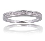 Diamond Channel-Set Band in White Gold