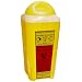 Heathrow Scientific Sharp Chute Disposable Sharps Container, 1.4 liters Capacity, 100mm Length x 100mm Width x 225mm Height (Pack of 18)