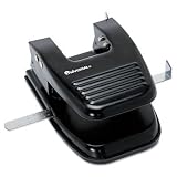 Hole Puncher, 2HP, 1/4-Inch Size, 2-3/4-Inch Center, 30 Sheet Capacity, Black