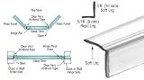 CRL Translucent Vinyl Edge L Seal for 3/8 Maximum Gap - 98 in long