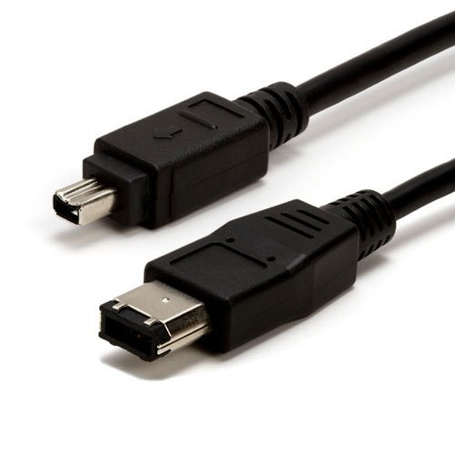 Your Cable Store Black 3 Foot 6 Pin To 4 Pin Firewire / i.Link Cable