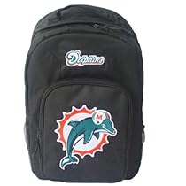 NFL Miami Dolphins Southpaw Backpack, Black, Medium
