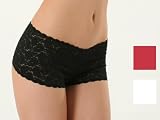 SeXy Lace Cheeky Shorts Panty Red White or Black