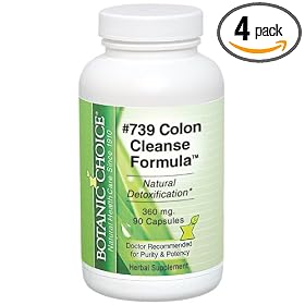 Botanic Choice #739 Colon Cleanse Formula, 90 Count Bottle (Pack of 4)
