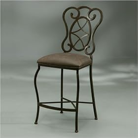 Pastel Furniture CI 210 AR 649 Capri Rust 26 Inch Counter Stool w  Florentine Coffee Vinyl by Pastel