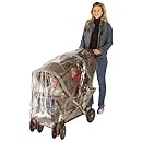 Jeep Tandem Stroller Weather Shield, Baby Weather Protector, Stroller Accessory, Storage Pockets, Clear
