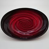 Ruby Swirl Bowl - Modern 40th Anniversary Gift