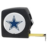 Dallas Cowboys 25' Black Tape Measure (with Primary Logo)