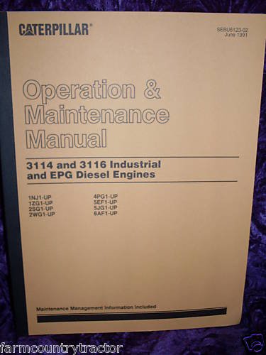 Best Cheap Caterpillar 3114/3116 & EPG Engine OEM Tractor OEM Tractor Owners Manual