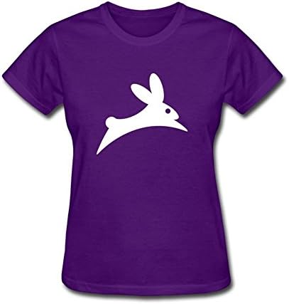 URANER Women's Leaping Rabbit T-shirt Purple XXL