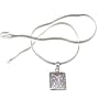 Handcrafted Silver Locket with Chain Amethyst Gemstone Jewelry 1 inch