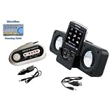 Buy Portable Stereo Speaker (Black) + FM Transmitter for Sony Walkman Incl. DBROTH Microfiber... 