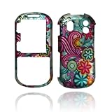 Rubberized Purple Blue Pink Wave Flower Snap on Design Case Hard Case Skin  ....