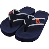 MLB Detroit Tigers Unisex Basic Flip Flops - Navy Blue (Medium)