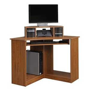 Beginnings Pecan Corner Computer Desk