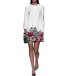 Sexy General Print Polyester Spring Summer Long Sleeves Wedding Dress/Mini Dress 